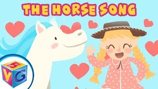 Horse Song for Kids  Fun Childrens Nursery Rhyme Song about Horses [upl. by Ytsirt]