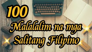 100 Malalalim na Salitang Filipino with English Translation [upl. by Kcod]