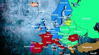 European languages comparison  Days of the week [upl. by Htebsil86]