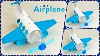 DIY WATER BOTTLE CRAFT  HOW TO MAKE COOL AIRPLANE FROM WASTE PLASTIC BOTTLE [upl. by Vergos5]