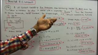 100 PROBLEMS IN AC CIRCUITS  PART  12  FIVE PROBLEMS ON PARALLEL RC CIRCUITS [upl. by Nahc]