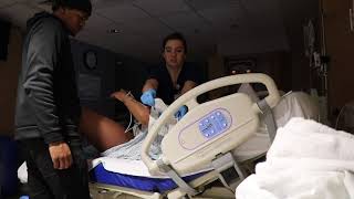 LABOR AND DELIVERY BIRTH VLOG  WE CAUGHT OUR BABY [upl. by Olimac915]