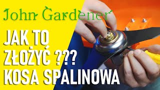 Montaż i przygotowanie do pracy kosy spalinowej  adaptery John Gardener GEKO warsztat tools tips [upl. by Nickolaus]