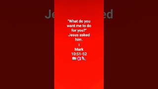 Mark 105152 Blind Bartimaeus Receives His Sight love faith jesus motivation foryou facts [upl. by Etteyniv]