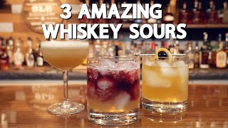 Three AMAZING Whiskey Sour Recipes [upl. by Leahcim409]