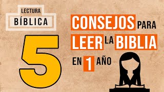 LECTURA BÍBLICA  5 consejos para Leer la Biblia en un año [upl. by Itraa]