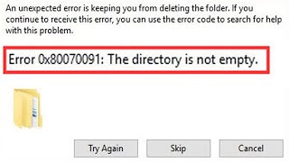 Error “Cannot Delete folder The directory is not empty”  FIX [upl. by Korie]