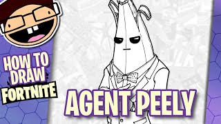 How to Draw AGENT PEELY Fortnite Battle Royale  Narrated StepbyStep Tutorial [upl. by Chester]