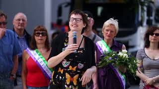 The Unveiling of the Emmeline Pankhurst Meeting Circle 15th July 2018 [upl. by Belding]