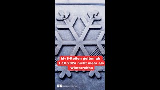 MSReifen gelten ab 1102024 nicht mehr als Winterreifen [upl. by Tilford]