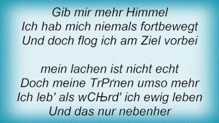 Rosenstolz  Gib Mir Mehr Himmel Lyrics [upl. by Lori357]