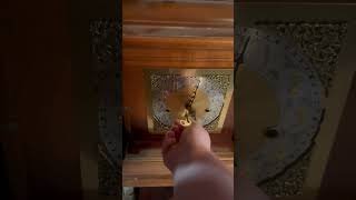 Winding my Howard Miller Thomas Tompion Mantle Clock [upl. by Hauhsoj37]