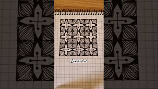 Zentangle pattern for beginners Day 51 of 100  shorts [upl. by Esteban]