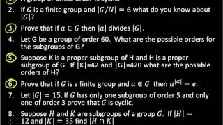 Video 12 Lagranges Theorem [upl. by Letti]