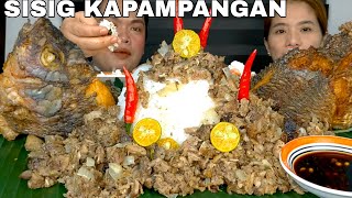 SISIG KAPAMPANGAN AT PRITONG TILAPIA  MUKBANG PHILIPPINES  FILIPINO FOOD [upl. by Gordie]