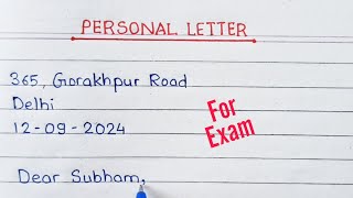 How to write Personal Letter  Personal Letter Writing  Personal letter  informal letter writing [upl. by Ardnossac]