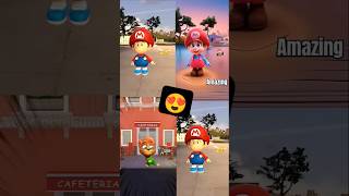 Mario Bee Attack🔥 my talking Tom funny video memes talkingtomfunny short pageforyou [upl. by Anavahs869]