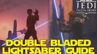 Star Wars Jedi Fallen Order Double Bladed Lightsaber Guide [upl. by Viglione]