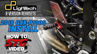 Lightech Suzuki GSXR1000 R Rearsets Install  Sportbike Track Gear [upl. by Travis868]