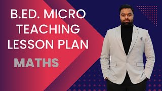 BEd micro teaching lesson plan for maths all 6 skills included [upl. by Akciret]