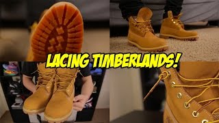 HOW TO LACE YOUR TIMBERLAND BOOTS [upl. by Aiam]