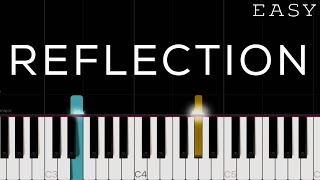 Mulan  Reflection  EASY Piano Tutorial [upl. by Enylcaj920]