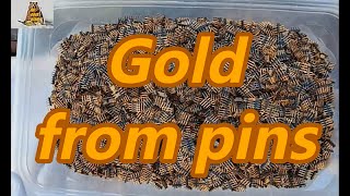 Extraction gold from pins of 4position 1row headers [upl. by Acissaj]