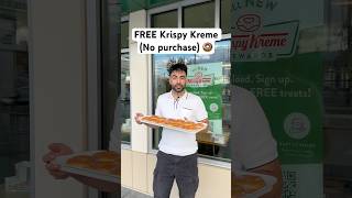 Free Krispy Kreme Donuts 🍩 krispykreme fastfood [upl. by Puglia]