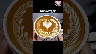 웨이브 하트 라떼아트🌊 wave heart latte art [upl. by Megdal863]