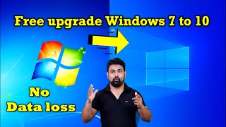 Windows 7 to 10 Free upgrade without losing data  Windows 7 to 10 installation step by step [upl. by Woodford]