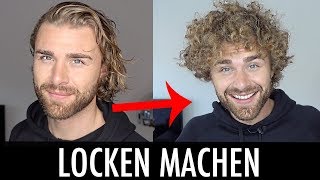 LOCKEN MACHEN MÄNNER ● Locken OHNE Hitze selber machen  DANIEL KORTE [upl. by Griswold]