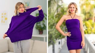 DICAS FÁCEIS DE ROUPA FEMININAS  IDEIAS DIY BRILHANTES POR 123 GO [upl. by Gordie]