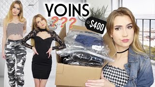 I SPENT 400 ON YOINS  Is it a Scam Tryon Haul [upl. by Okoyk]