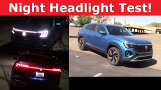 2024 VW Atlas Headlight Test and Night Drive [upl. by Glassco247]