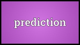 Prediction Meaning [upl. by Jordana949]