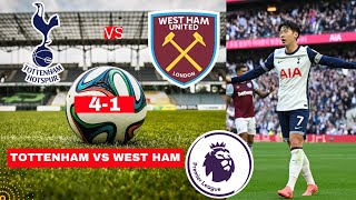 Tottenham vs West Ham 41 Live Stream Premier League Football EPL Match Score Today Highlights Vivo [upl. by Azpurua]