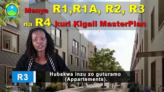 Sobanukirwa R1 R1A R2 R3 R4 mu igishushanyo mbonera cy umujyi wa Kigali mu gice cy imiturire [upl. by El675]