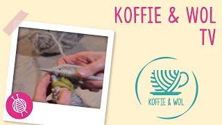 Koffie amp Wol  Bloem in sjaal breien [upl. by Dougy]