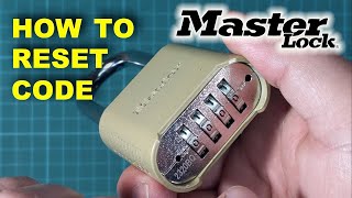 HOW TO CHANGE MASTER LOCK COMBINATION CODE [upl. by Georgi]