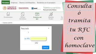 RFC con HOMOCLAVE 2 Formas de obtenerlo [upl. by Wade]