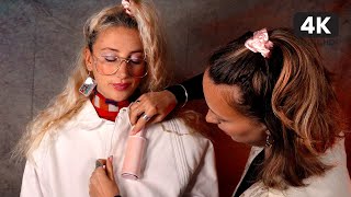 ASMR Clothing Adjustments amp Hair Fixing ✨️ 80s Awkward Yearbook Photoshoot  Real Person [upl. by Dlorrej]