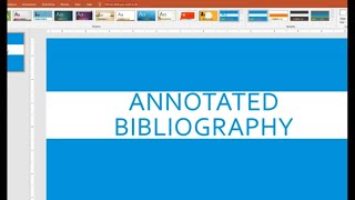 Annotated Bibliography [upl. by Yknarf]