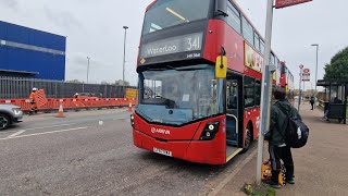 Arriva London Volvo B5LH Wright Gemini 3 HV364 LF67 EWA Route 341 [upl. by Lazare576]