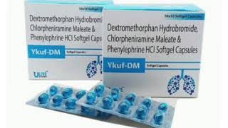 Ykuf DMC Capsule Dextromethorphan Hydrobromide Chlorpheniramine Maleate Phenylephrine HCI Capsules [upl. by Noraa]