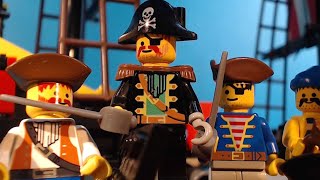 LEGO Pirate Saga 1 Attack on Sabre Island Classic Pirates Era Stop Motion  1989  1992 lego [upl. by Bierman]