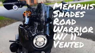 Memphis Shades Road Warrior Faring 11quot Windshield Best for Riders over 6 Feet NO BUFFETING [upl. by Oiluj]