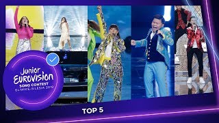 The TOP 5 of the Junior Eurovision Song Contest 2019 [upl. by Caputo]