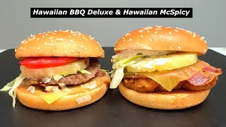 Hawaiian BBQ Deluxe amp Hawaiian McSpicy McDonalds REVIEW [upl. by Erodoeht]