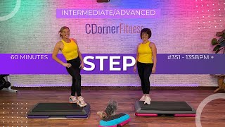 STEP AEROBICS Intermediate to Advanced Choreography 135 BPM  351 [upl. by Je]