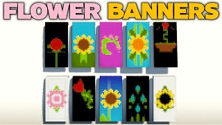 Minecraft  Flower Banners Design Tutorial  TadCreeper [upl. by Elagiba]